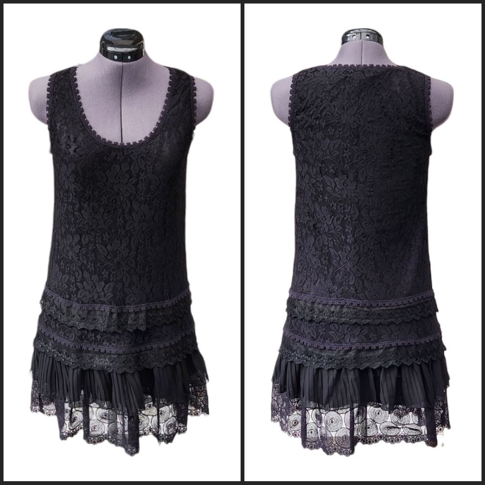 Cocktail Dress Womens XS Black Lace Cocktail Party Dress